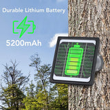 5W Solar Panel Kit for 5V 6V 12V Output Trail Cameras, Built-in 5200mAh Rechargeable Battery, Hunting Accessories, Camera Traps