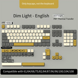 {XDA PBT Colorblock Keycaps 138 Keys PBT Material Sublimation Suitable for Keyboard 68/75/84/96/980/104 English