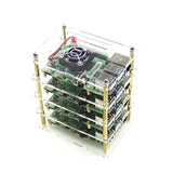 Raspberry Pi Stackable Case - Multi-Layer Cluster Housing for 3B/3B+/4B (Stackable Design)