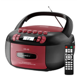 Boombox CD Player Portable Cassette AM FM Radio Bluetooth Speakers AUX USB MP3 Plays With Remote Control