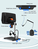 MS3 Pro 9 Inch Biological Microscope 1080 FHD 1500X 12MP Digital Stereo Video Microscope Magnifier for Electronics Soldering