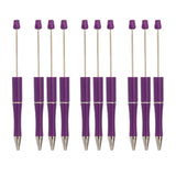 10 Pieces Bead Ballpoint Pens Cute Black Ink School Writing Supplies Beadable Pens for Drawing Office Teacher Students Classroom