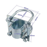 Pole Mount Adapter Antenna Mast Clamp Bracket Assembly Pipe Mount Home Antenna Clip Pole Clamp for Starlink Dish Fishing Rods