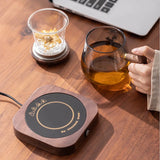 220V Cup Heater Mug Warmer Electric Hot Plate 55°C Cup Heaters Warmer Coaster Coffee Milk Tea Heating Pad 19W For Friends Gift