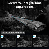 NV400B Digital Night Vision Binocular Device Professional Infrared Telescopes 3.5X-7X Zoom 1300ft/400M Range for Hunting Camping