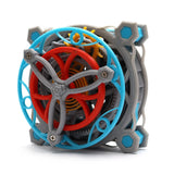 mainspring power device, science museum, children's palace 3D printed tourbillon model, mechanical gear transmission principle