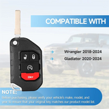 Fits For Jeep Wrangler 20182024 Smart Key Fob Replacement Remote Control For Jeep Gladiator Proximity Keyless Entry