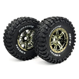 ZD Racing DBX-07 1/7 RC Car Parts 8642 8643 Wheel & Tire Set (blue)