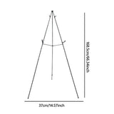 Lightweight Triangle Sketching Easel Telescoping Black White Gold Tripod Display Stand Adjustable Collapsible
