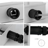 Ethernet LAN Adapter M22 RJ45 Waterproof Connector 25Cm Shielded Network Cable IP67 Protection Socket DHL