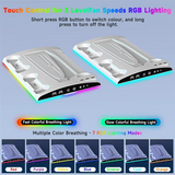 Charging Stand, Multifunctional LED Cooling Stand With Charging Station, 2 Controllers For PS5 PS5 SLIM Console