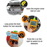 Yellow Engine Oil Tester with LED Display, 800mm Hose, 5.3mm Probe, 4 AAA Batteries (Not Included), ABS Material, Car Testing