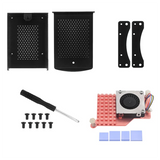 GW-For Raspberry Pi 5 Aluminum Alloy Case Metal Shell Heatsink With Cooling Fan For Raspberry Pi 5 Parts