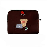 Cute Cartoon Bear Tablet Sleeve Bag Shockproof Soft Case Laptop Storage Bag Portable 11/13/15 Inch Tablet Sleeve Case