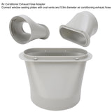 Air Conditioner Exhaust Hose Adapter Window Sealing Plate Vent Tube Connector ABS Material 5.9in Diameter 1 Piece for Oval