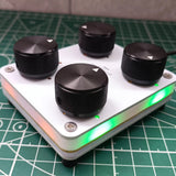 4 Knob Mini MIDI Controller USB-C Portable MIDI Mixer with Custom CC Messages Volume Control for Music Studio DAW