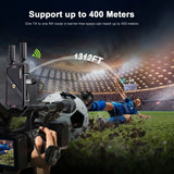 1300ft Wireless WiFi Audio Video Transmission System Transmitter Receiver Dual HDMI Extender for Camera Live Streaming 1TX 5RX