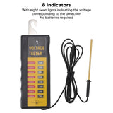 Electric Fence Voltage Tester 8 Neon Lights Maximum 12KV Waterproof Portable Fence Fault Finder for Farms Livestock 2025 New