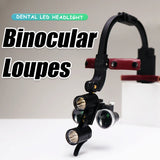 YY Binocular Lab Loupe Magnification 2.5X 3.5X Single Battery with LED Light Surgical Headlight for Dentist Medical Lamp