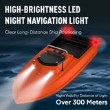 12V D80B RC Fishing bait boat with Tray and line release and anti flip ball