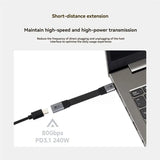 USB4 V2.0 FullFunction TypeC Extension Cable 80Gbps 240W 8K@ 60Hz USBC Interface