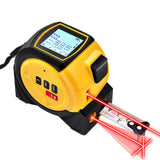 3 IN 1 40M/60M Laser Tape Measure Laser Distance Meter Digital Tape Measure Measuring Tool Steel Tape Measure USB Rechargeable