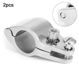 2Pcs 22/25mm Boat Bimini Top Jaw Slide Clamp With Bolt Steel Marine Hardware Tube Clamp for Commercial Yachts Boat Canopy