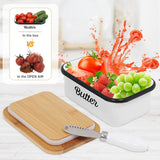 2025 New Butter Dish with Lid for Countertop AISBUGUR Metal Butter Keeper Includes Stainless Steel Multipurpose Butter Large