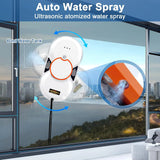 Robot Window Cleaner, 3800PA Automatic Water Spray Window Cleaner, Remote Control Electric Window Wiper Household Glass Wiper