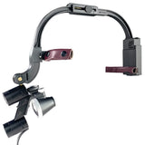 YY Binocular Lab Loupe Magnification 2.5X 3.5X Single Battery with LED Light Surgical Headlight for Dentist Medical Lamp