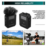 Compact 2.4G Wireless Lavalier Mic Kit, Includes Noise-Canceling Transmitter And Receiver For Enhanced Audio Clarity