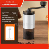 Manual Medicine Grinder Portable Crusher Mini Grinder with Adjustable Fineness and Transparent Container for Beans and Pills