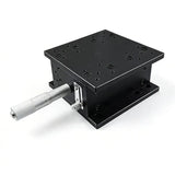 Z-Axis Precision Manual Elevation Stage 125x125MM Fine Tuning Lifting Platform with Linear Bearing for CNC XYZ XYZXZY
