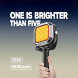 ABWG-Fill Light 28W Magnetic LED Video Light Camera Light Red Light Handle 2700K-6500K Cold Shoe for Video