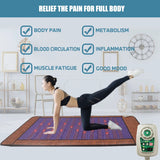 Infrared Heating Amethyst Mat PEMF Photon Hot Stone Therapy Massage Pad Natural Bio-Crystal Jade For Yoga Pain Stress Relief