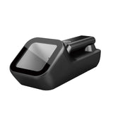 3-in-1 Black Handheld 1D Barcode Scanner 100times/s with 1100mAh Battery 16MB Storage 2.4G BT USB Connection Charging Scanning