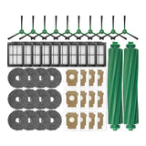 For Irobot Roomba Plus 405/505 Combo Vacuum Replacement Parts- Main Side Brush, HEPA Filter, Dust Bag, Mop Cloth Ac