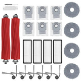 For Roborock QV 35A/QV 35S/QR 598/QR 798 Compatible 24Pcs QV 35A Accessories Kit- Robot Vacuum Brush Mop Cloth Pad