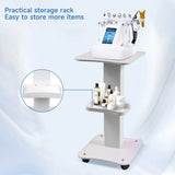 Beauty Salon Rolling Trolley Cart Storage 40 kg load Spa Equipment Stand 3 Tier Salon Table Wooden Shelf 360° Silent Wheels