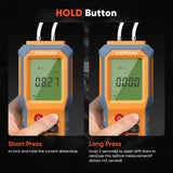 gas pressure gauge manometer with Backlit Gas Pressure Tester Dual Port for Natural Gas Pipelines Ventilation Detection HT-1890