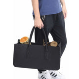Felt Storage Bag Fireplace Wood Organizer Bags Shopping Basket Magazine Rack Firewood Pocket  Home Storage Bags Shopping Handbag