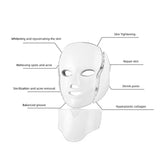 7 Color LED Photon Face Mask Skin Rejuvenation Anti-Aging Neck Beauty Instrument for Acne, Wrinkles & Skin Tightening