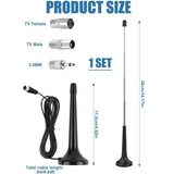 FM DAB Radio Antenna-Universal Indoor Design With Extension Cable-Antenna For Stereo Systems And AV Receivers