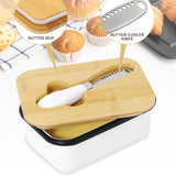 2025 New Butter Dish with Lid for Countertop AISBUGUR Metal Butter Keeper Includes Stainless Steel Multipurpose Butter Large