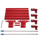 For Track Saw Track Repeatable Cuts Parallel Rail Guide System Aluminium Alloy Circular Saw Track Set Fixed Guide Rail Bracket