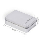 20pcs Silver Small Rectangular Tin Containers Candy Case Crafts Geocache Storage Boxes