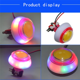 10-Unit Pack Colorful LED Lights Arcade Push Buttons, RGB Flash For Swing Cars And Amusement Devices, 12V;