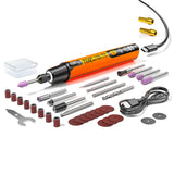 16000RPM Digital Electric Mini Drill Cordless Rotary Tool with LED Light Handheld Engraving Pen DIY Set for Jewelry Metal Polish