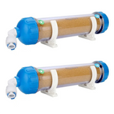 2X Water Filter Refillable T33 Housing DIY Fill Water Filter With  Exchange Resin Transparent Reverse Osmosi