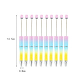 10 Pieces Bead Ballpoint Pens Cute Black Ink School Writing Supplies Beadable Pens for Drawing Office Teacher Students Classroom